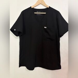 FIGS Scrub Catarina Top Womens Extra Large Technical Collection in Black